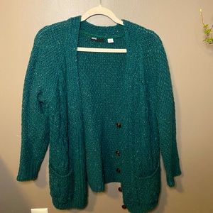 Green cardigan